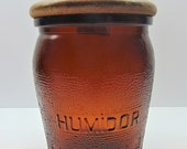 Vintage Amber Glass Humidor