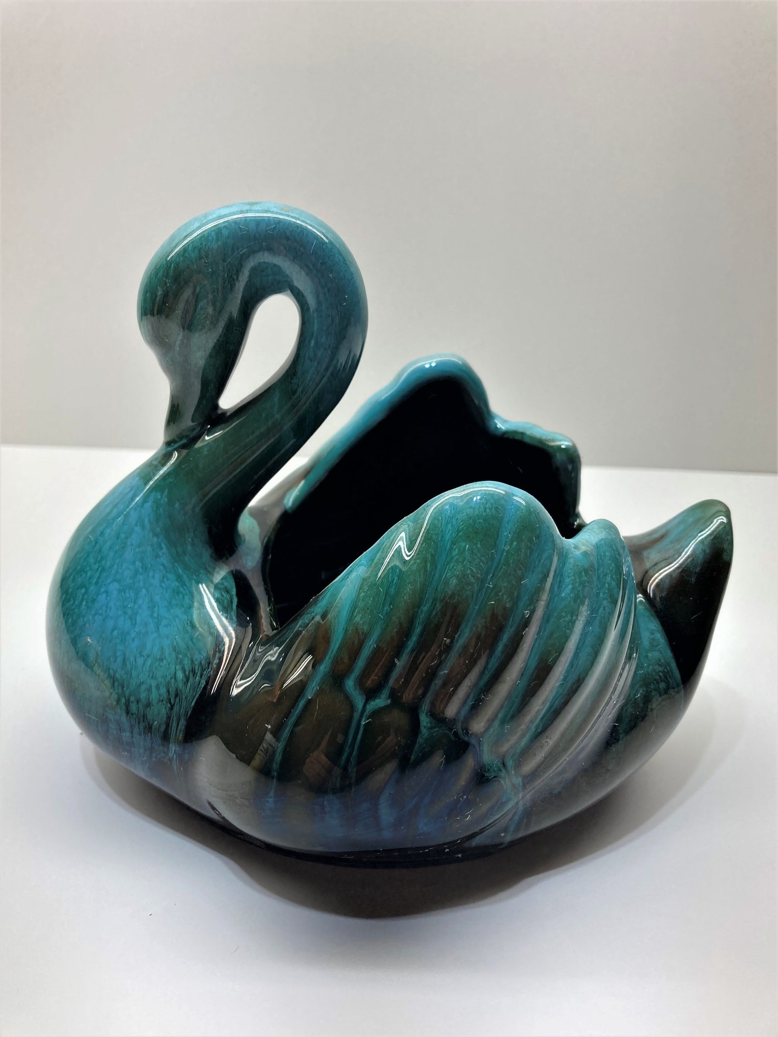 Vintage Blue Mountain Pottery Swans Etsy