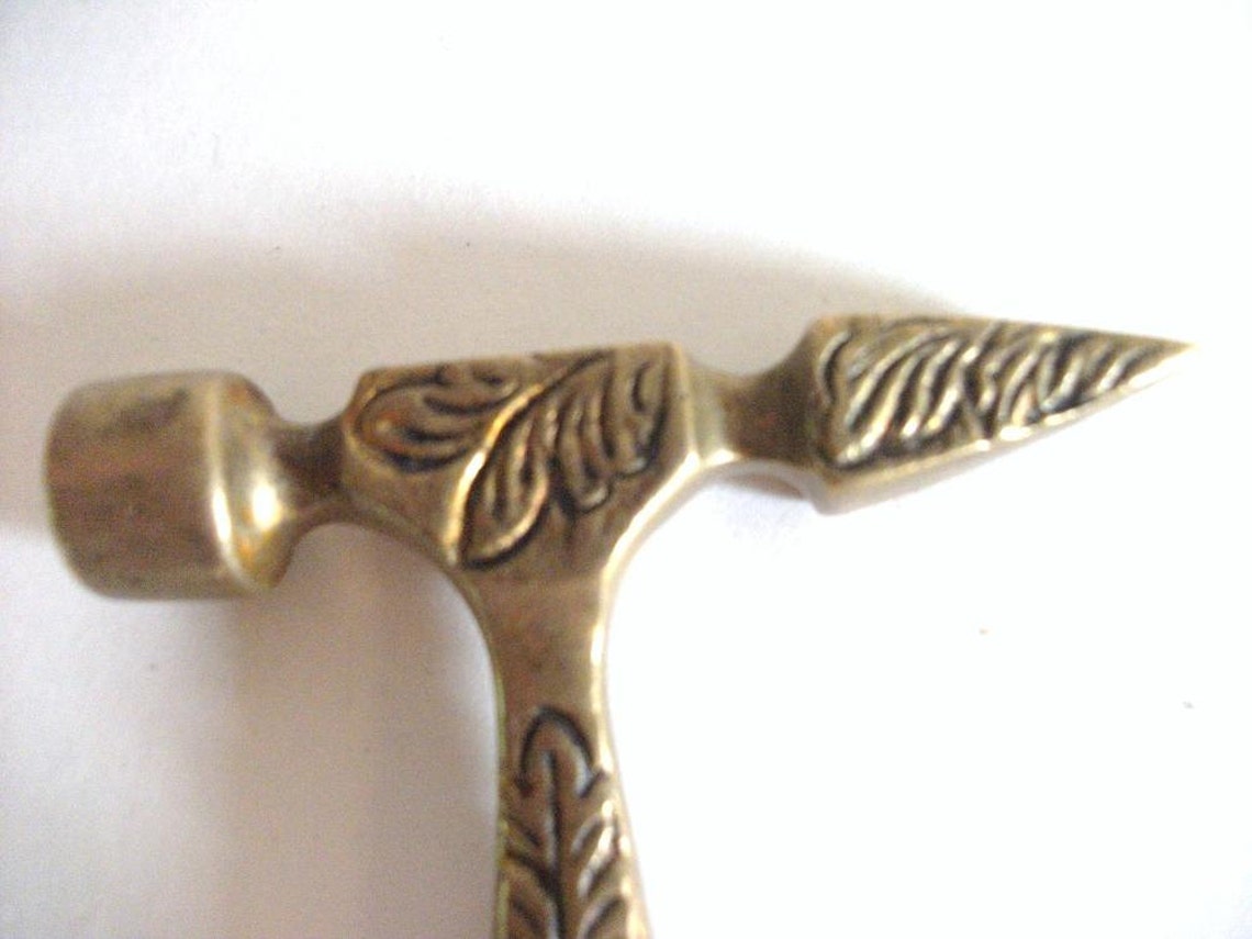 Vintage Brass Hammer Bottle Opener Etsy