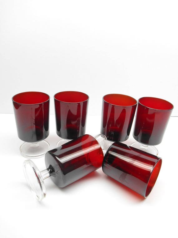 red drinking glasses wholesale