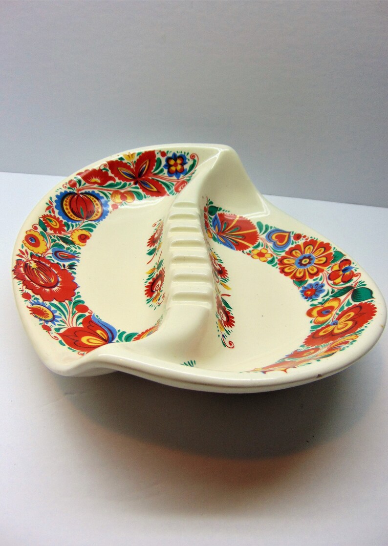 Vintage Flower Ashtray Hand Painted Ceramic Pottery Ashtray Etsy