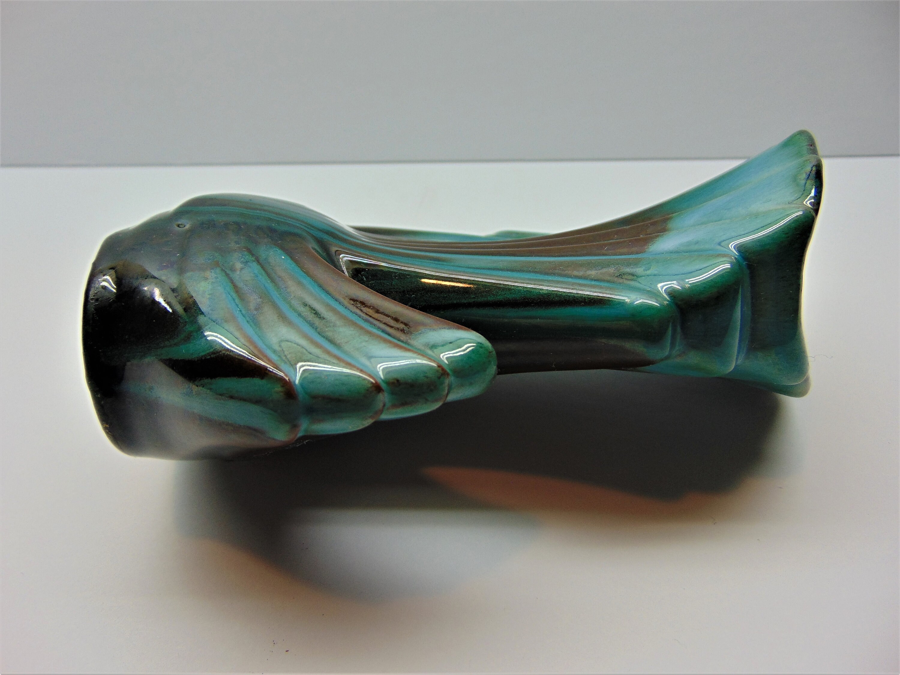 Vintage Blue Mountain Pottery Swan Vase Etsy