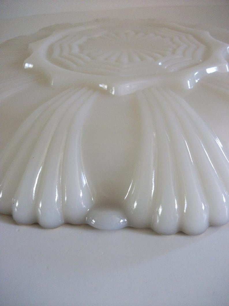 Vintage Milk Glass Egg Plate Etsy