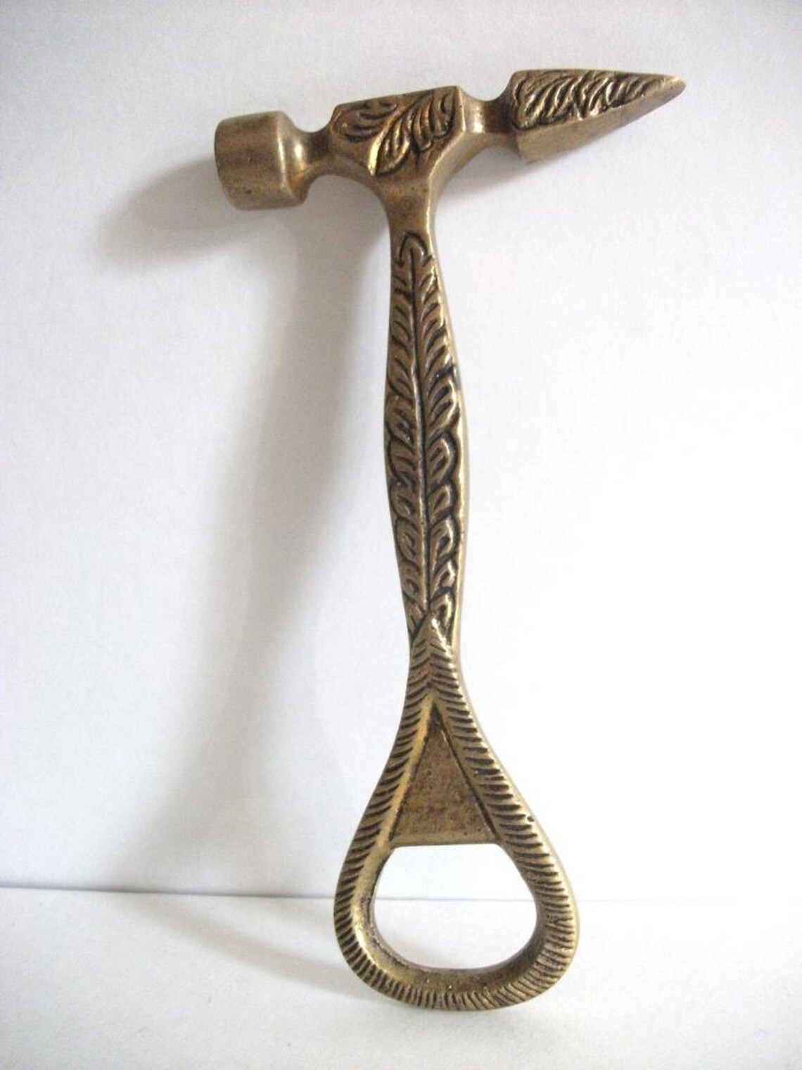 Vintage Brass Hammer Bottle Opener Etsy