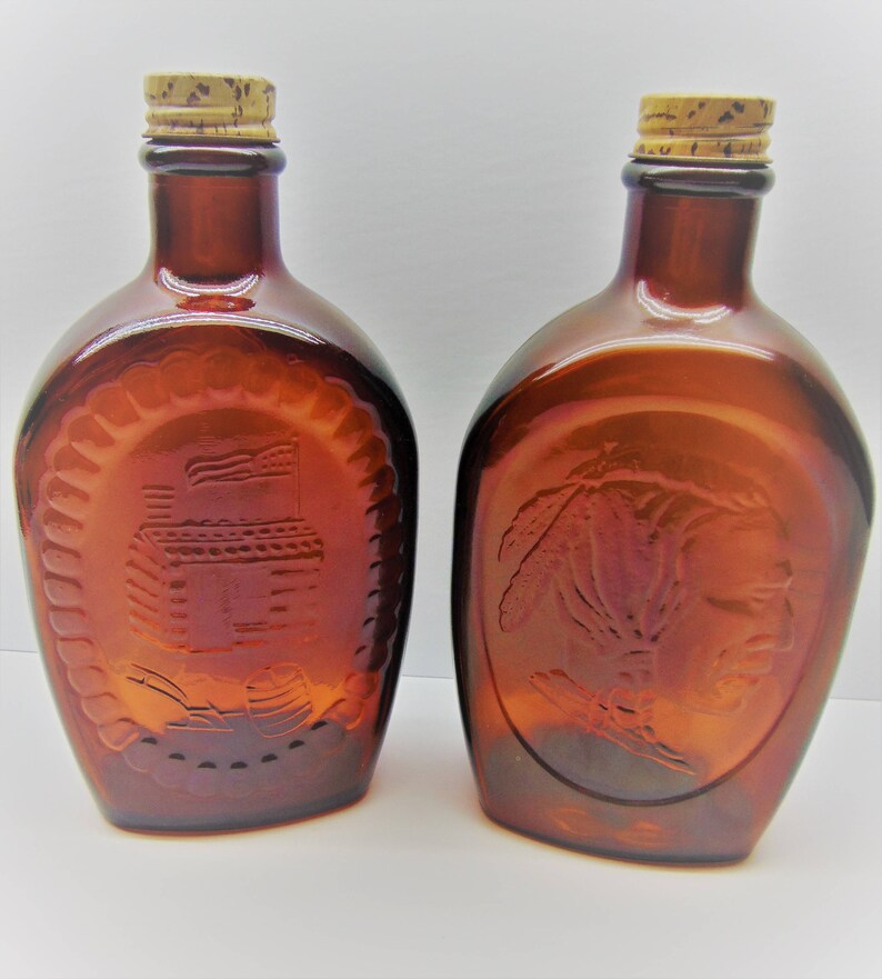 Vintage Log Cabin Syrup Bottles Etsy