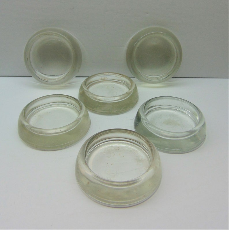 Vintage Glass Furniture Coasters Etsy