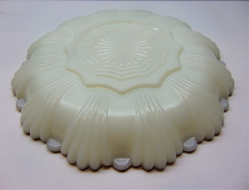 Vintage Milk Glass Egg Plate Etsy
