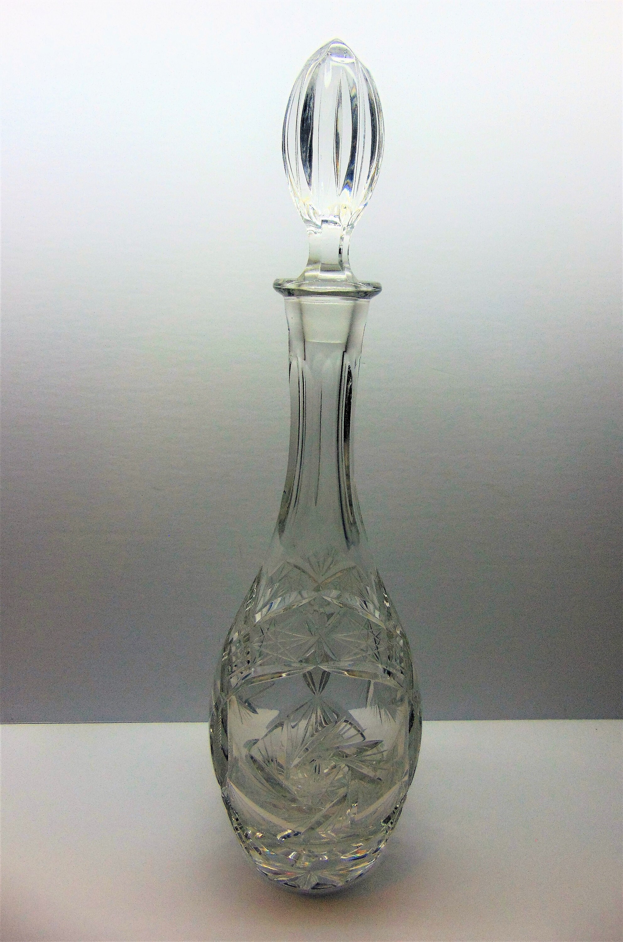Vintage Pinwheel Crystal Decanter Etsy