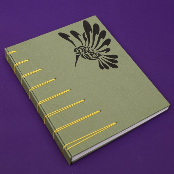 Hummingbird belgian binding / recycled paper notebook