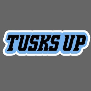Tusks Up Hockey Sticker, hockey decal, Utah Mammoth, Stanley sticker, water bottle hockey decal, Utah Hockey Club, laptop sticker