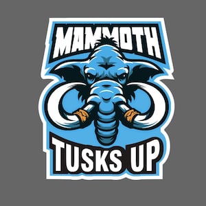 Tusks Up Hockey Sticker, hockey decal, Utah Mammoth, Stanley sticker, water bottle hockey decal, Utah Hockey Club, laptop sticker