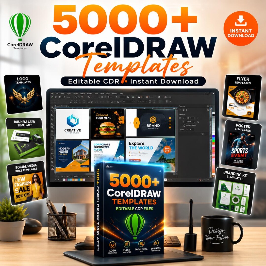5000+ Coreldraw Templates Bundle, Editable Vector Designs for CNC ...
