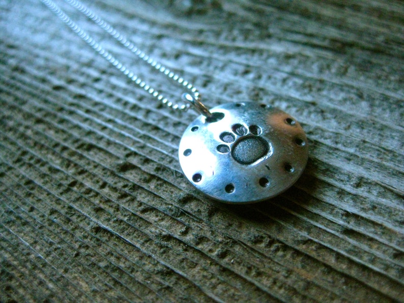 Dog Locket Necklace Sterling Dog Paw With Name Inside by Etsy