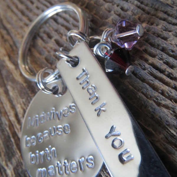 Thank you - Keychain - Custom Stamped by Rawkette