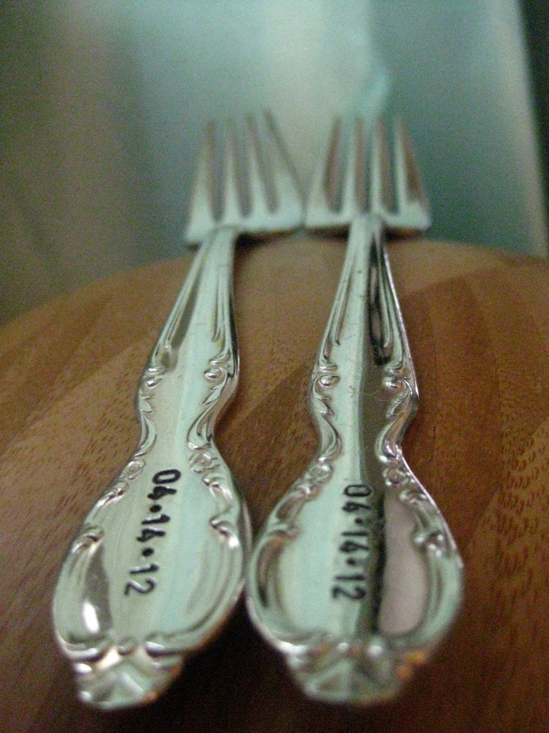 Wedding Cake Forks Vintage and Custom by Rawkette Etsy