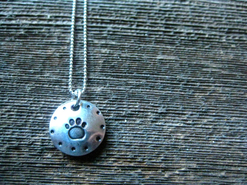 Dog Locket Necklace Sterling Dog Paw With Name Inside by Etsy