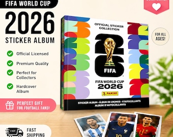 FIFA Sticker Album | World Cup Soccer Collectors Book | Football Trading Sticker Organizer | Sports Fan Gift Idea