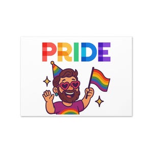 ¡Vibraciones de fiesta del orgullo! Tarjeta de felicitación de celebración arcoíris