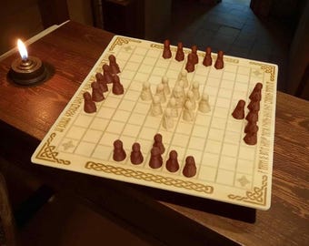 The Viking Game Hnefatafl Strategy Board Game