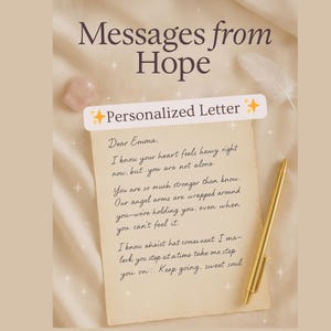 Carta de ángel personalizada: un mensaje personalizado de esperanza, guía espiritual inspiradora, consuelo y ánimo (PDF imprimible)