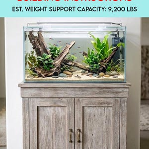 Easy DIY 29 Gallon Sturdy Wooden Aquarium Stand Blueprint Design Build Plans - For Heavy Fish / Reptile Tanks / TV, PDF Instructions