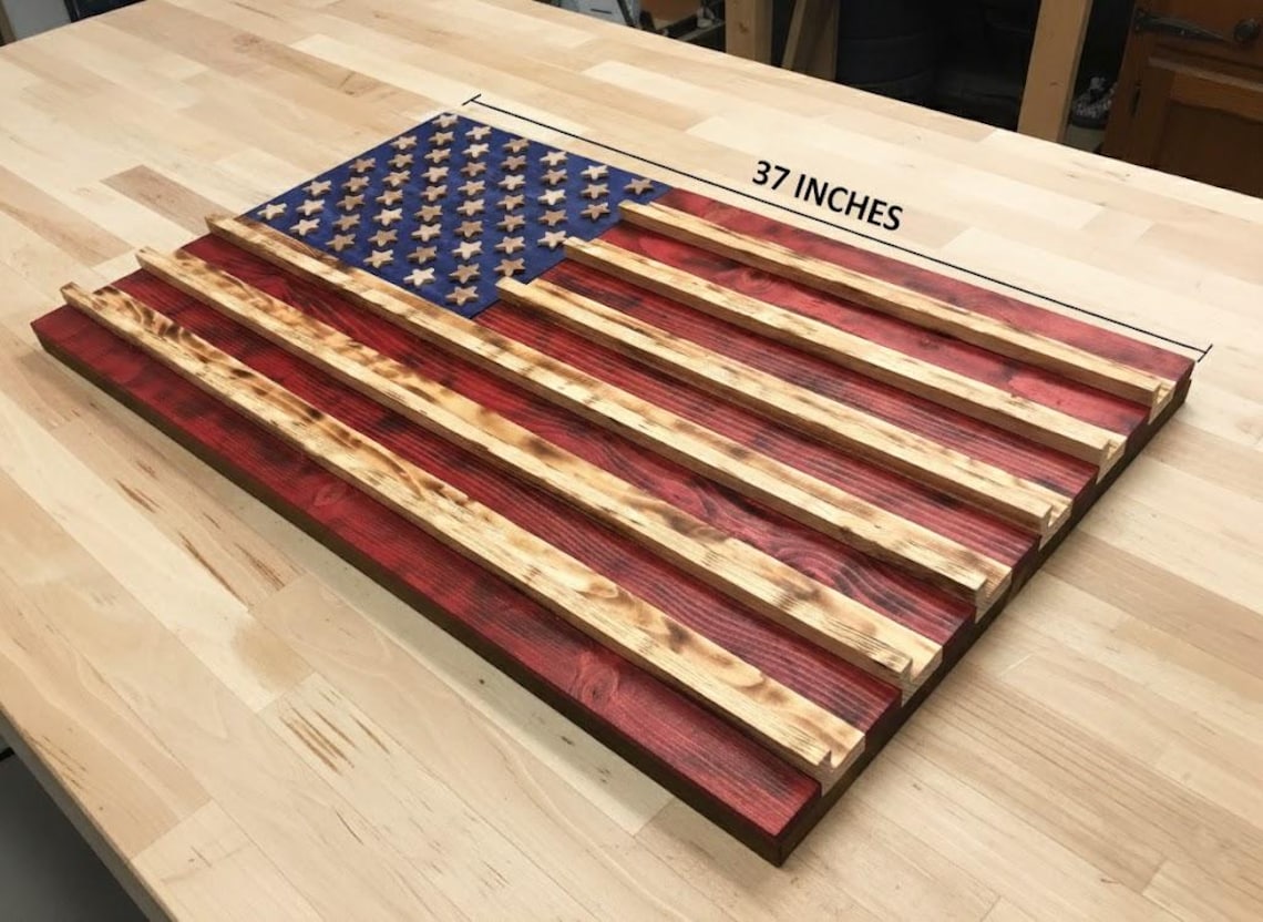 DIY Wooden American Flag Challenge Coin Display Rack Holder Blueprint ...