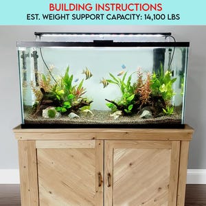 Easy DIY 90 Gallon Sturdy Wooden Aquarium Stand Blueprint Design Build Plans - Heavy Support, Fish / Reptile Tanks / TV, PDF Instructions