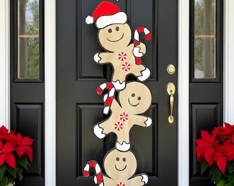 DIY 4 Ft & 5 Ft Tall Gingerbread Man Tower Stacked Printable Pattern Template Digital: Christmas, Wood Foam Board Acrylic Print Pdf Png