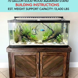 Easy DIY 75 Gallon Sturdy Wooden Aquarium Stand Blueprint Design Build Plans - Heavy Support for Fish / Reptile Tanks, PDF Instructions