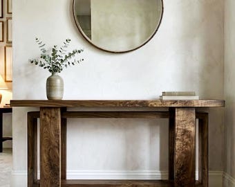 Einfache DIY-Optische Täuschung Konsolentisch aus Holz Blueprint Baupläne: TV, Mudroom, Eingangsbereich, Foyer, Sofa, Couch, PDF digitale Anleitung
