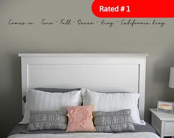 Easy DIY All Sizes Sturdy Wooden Headboard Blueprint Design Plans Build Twin, Full, Queen, King, California King, PDF guide digital download