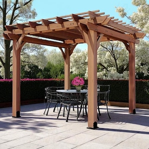 Easy DIY Sturdy 14x14 Wooden Pergola Blueprint Pattern Plans Build, Quality design, Nice Cedar, Square, guide Instructions  PDF
