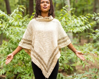 weicher Poncho Tribal Look