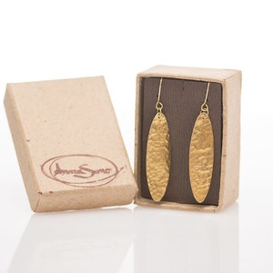 golden earring oval, brass earring