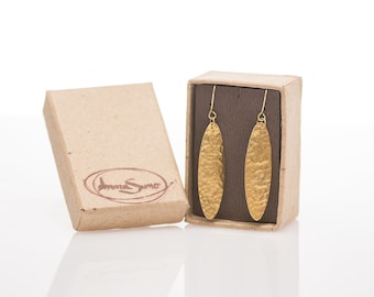 golden earring oval, brass earring