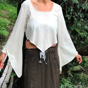 Kimono top, Boho top, natural clothing image 4