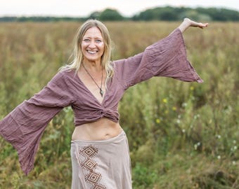 Boho Wrap Top Musselin Fabric