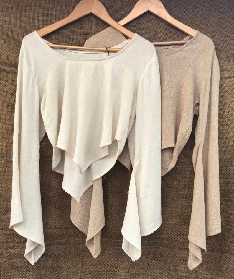 Kimono top, Boho top, natural clothing image 2