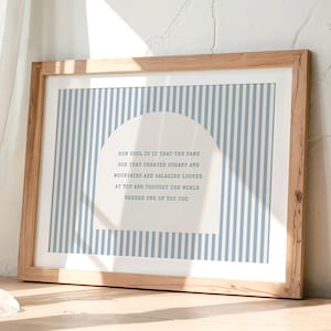 Christian Nursery Wall Art, Baby Room Print, Kids Bible Quote, Faith Poster, Nursery Decor image 1