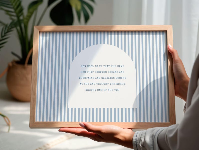 Christian Nursery Wall Art, Baby Room Print, Kids Bible Quote, Faith Poster, Nursery Decor image 11