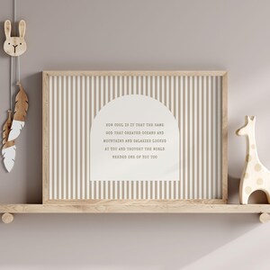 Christian Nursery Wall Art, Baby Room Print, Kids Bible Quote, Faith Poster, Nursery Decor image 5