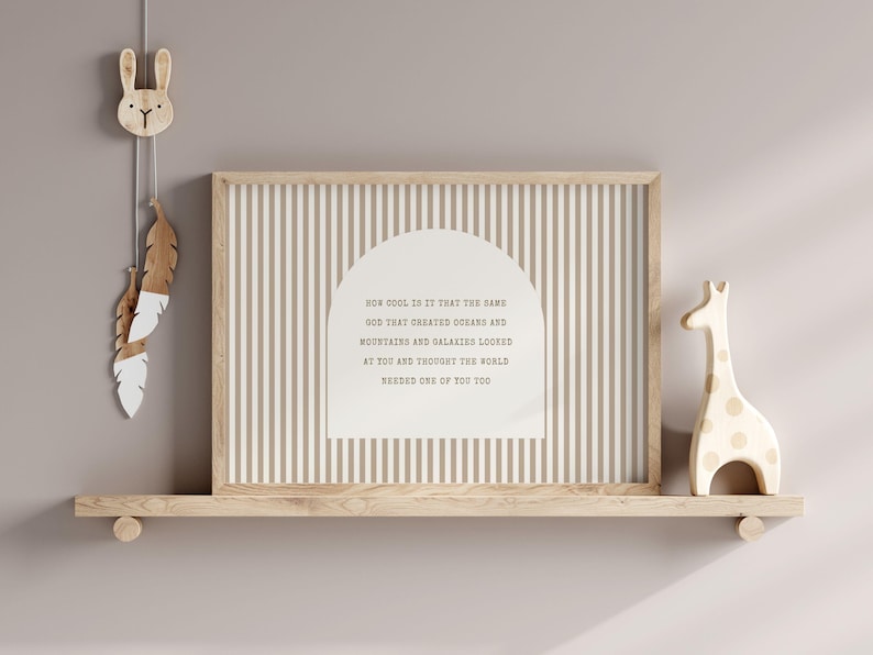 Christian Nursery Wall Art, Baby Room Print, Kids Bible Quote, Faith Poster, Nursery Decor image 5