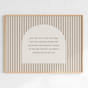 Christian Nursery Wall Art, Baby Room Print, Kids Bible Quote, Faith Poster, Nursery Decor Taupe