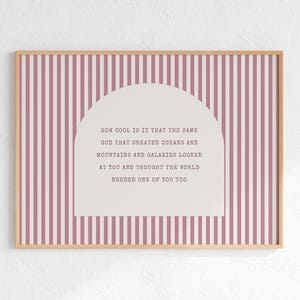 Christian Nursery Wall Art, Baby Room Print, Kids Bible Quote, Faith Poster, Nursery Decor Pink