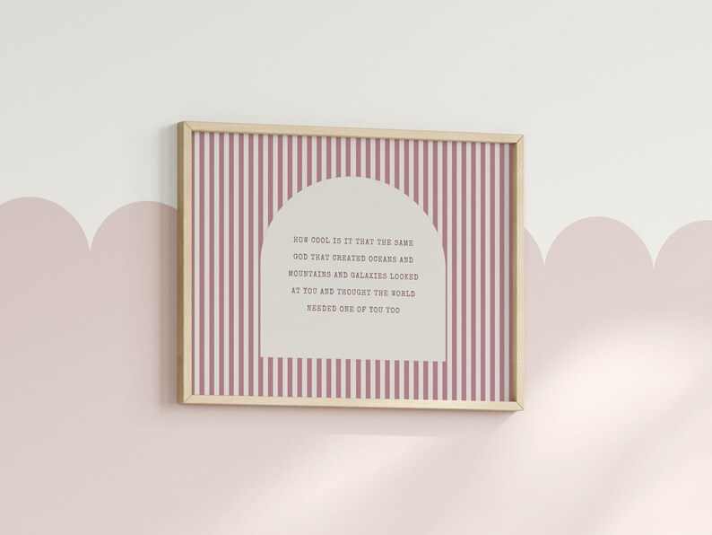 Christian Nursery Wall Art, Baby Room Print, Kids Bible Quote, Faith Poster, Nursery Decor image 13