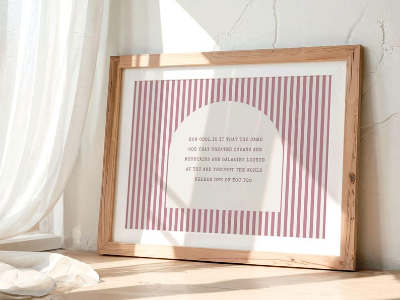 Christian Nursery Wall Art, Baby Room Print, Kids Bible Quote, Faith Poster, Nursery Decor image 10