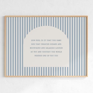 Christian Nursery Wall Art, Baby Room Print, Kids Bible Quote, Faith Poster, Nursery Decor Blue