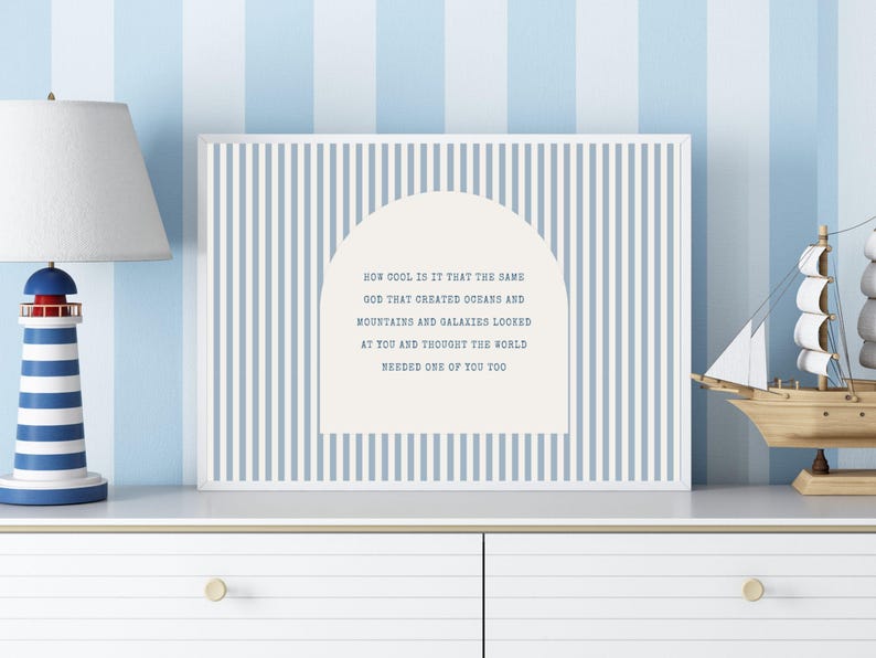 Christian Nursery Wall Art, Baby Room Print, Kids Bible Quote, Faith Poster, Nursery Decor image 12