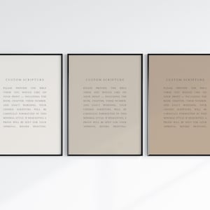 Custom Scripture Wall Art Print, Personalized Bible Verse Poster