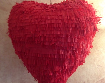 15” Red Heart Pinata - Valentine's Day Pinata - Heart Pinata - Weddings - Handmade Authentic- Made To Order
